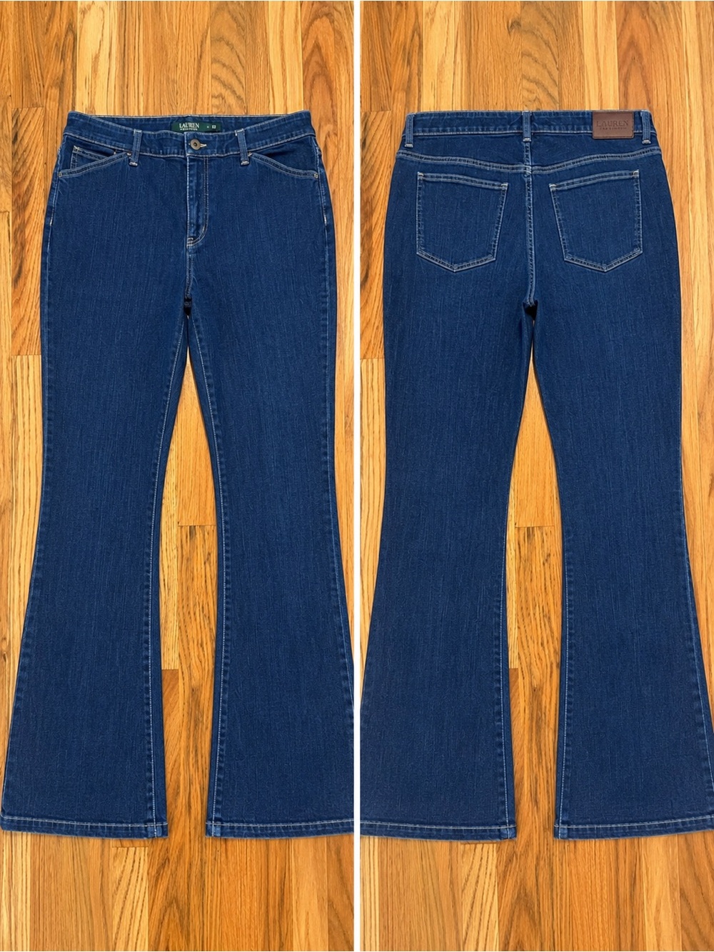 Lauren Ralph Lauren Dark Wash Bootcut Jeans Women’s Stretch Denim Size 14